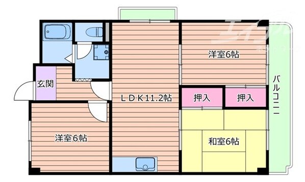 ハイツネーバーⅡの物件間取画像